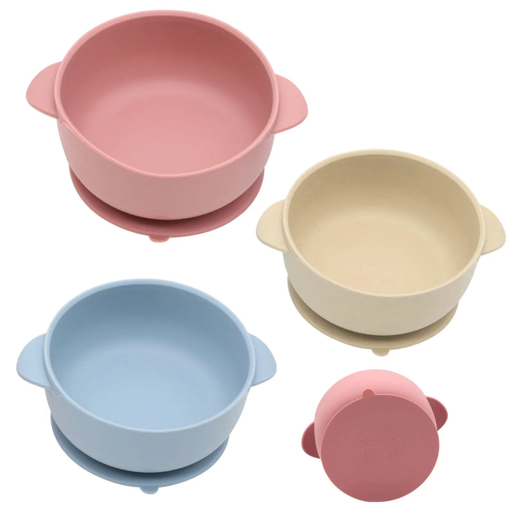 Lunivay 3-Piece Silicone Baby Bowl Set – Suction Feeding Bowls
