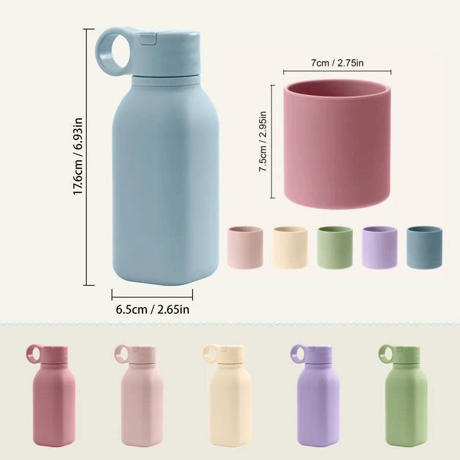Lunivay Leakproof Silicone Baby Water Bottle – Portable Toddler Cup