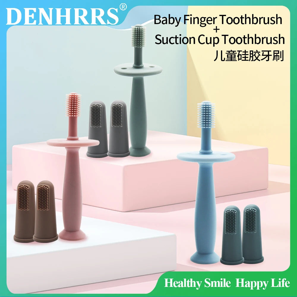 Lunivay Silicone Baby Finger Toothbrush – Soft Gum Teething Brush